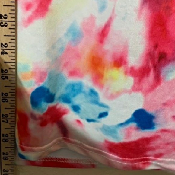 Shein Pink & Blue Tie Dye Short Sleeve Tee Size 2X - Picture 3 of 4